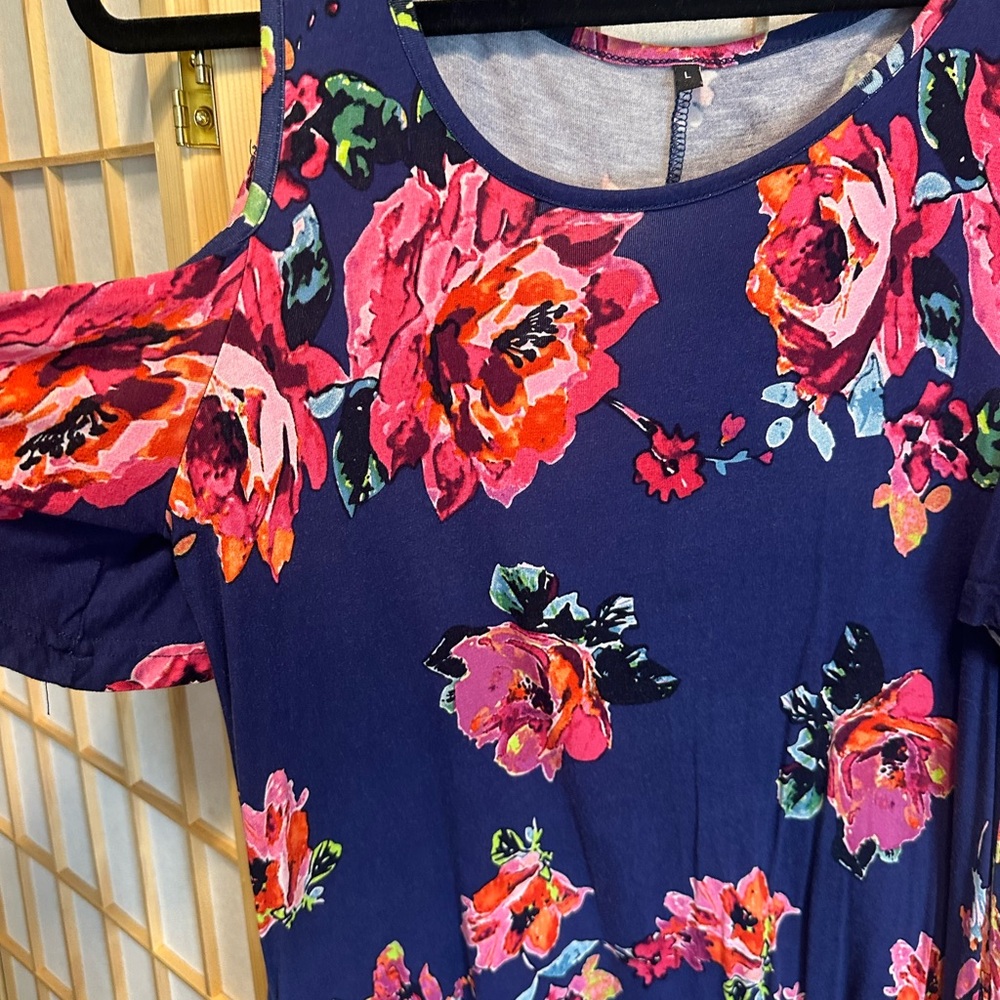 Floral Cold Shoulder Dress